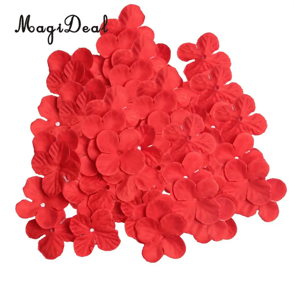 MagiDeal 500 шт Искусственный Шелковый цветок розы Лепестки для DIY волос Лук Свадебная вечеринка ремесло - Цвет: Red