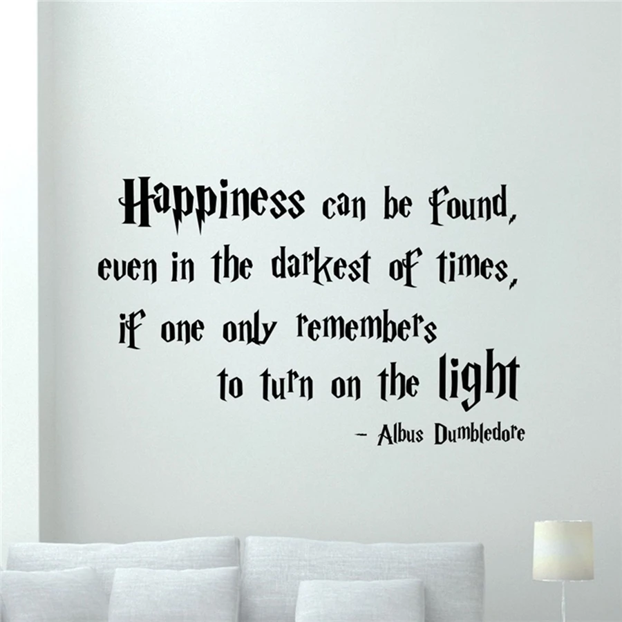 Harry Potter Zitate Wandtattoo Glück Können Gefunden Werden Albus Dumbledore Sagen HP Vinyl Aufkleber Junge Kinder Wandaufkleber in Harry Potter Zitate