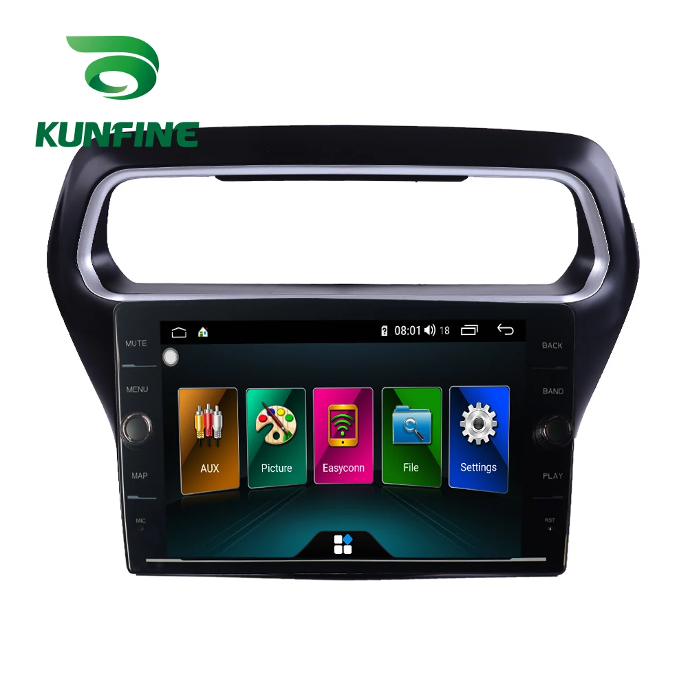 Best Octa Core ROM 64GB Android 8.1 Car DVD GPS Navigation Player Deckless Car Stereo for Ford Escort 2015 2016 2017 Radio Head Unit 1