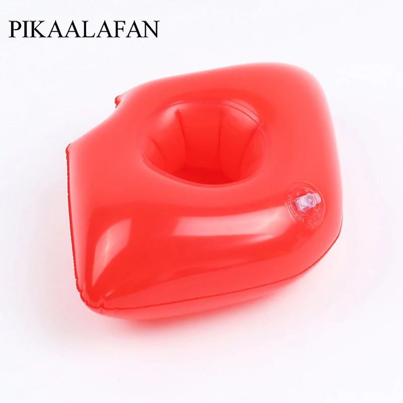 

PIKAALAFAN Red Lip Inflatable Drink Holder Water Party Toys Beverage Holder Drink Cup Holder Swimming Pool Float Supplies