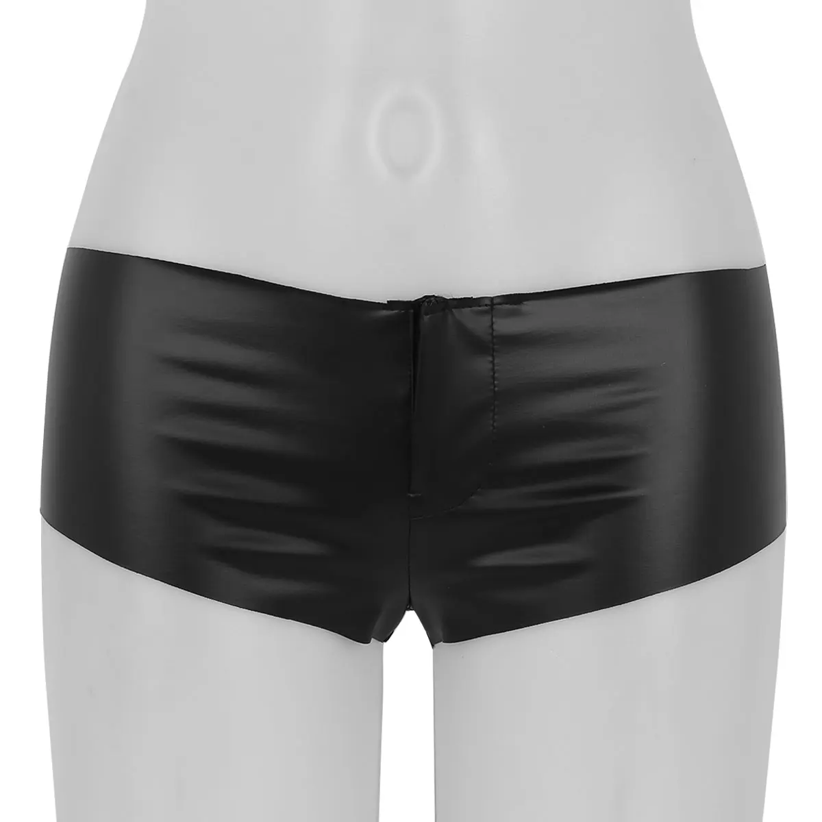 Женские шорты из искусственной кожи с эффектом мокрого вида черные обтягивающие шорты с низкой талией женские сексуальные мини-штаны для танцев, ночные вечерние Клубные шорты