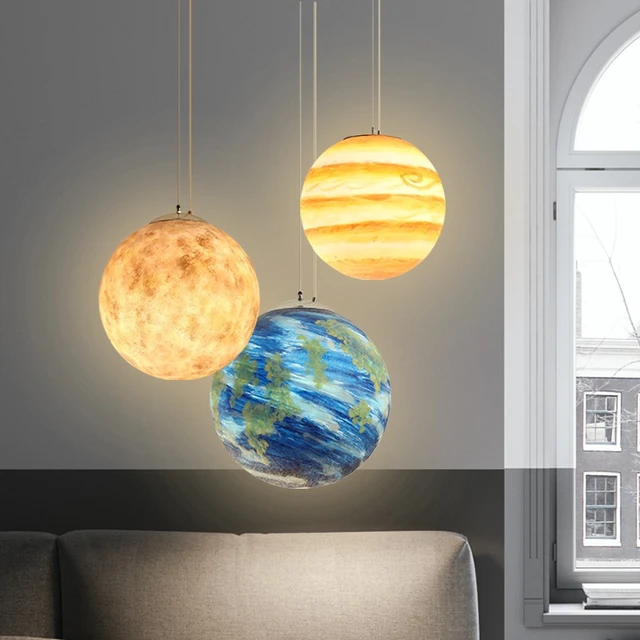 Lampe fun et décorative planète à led de chez Trio
