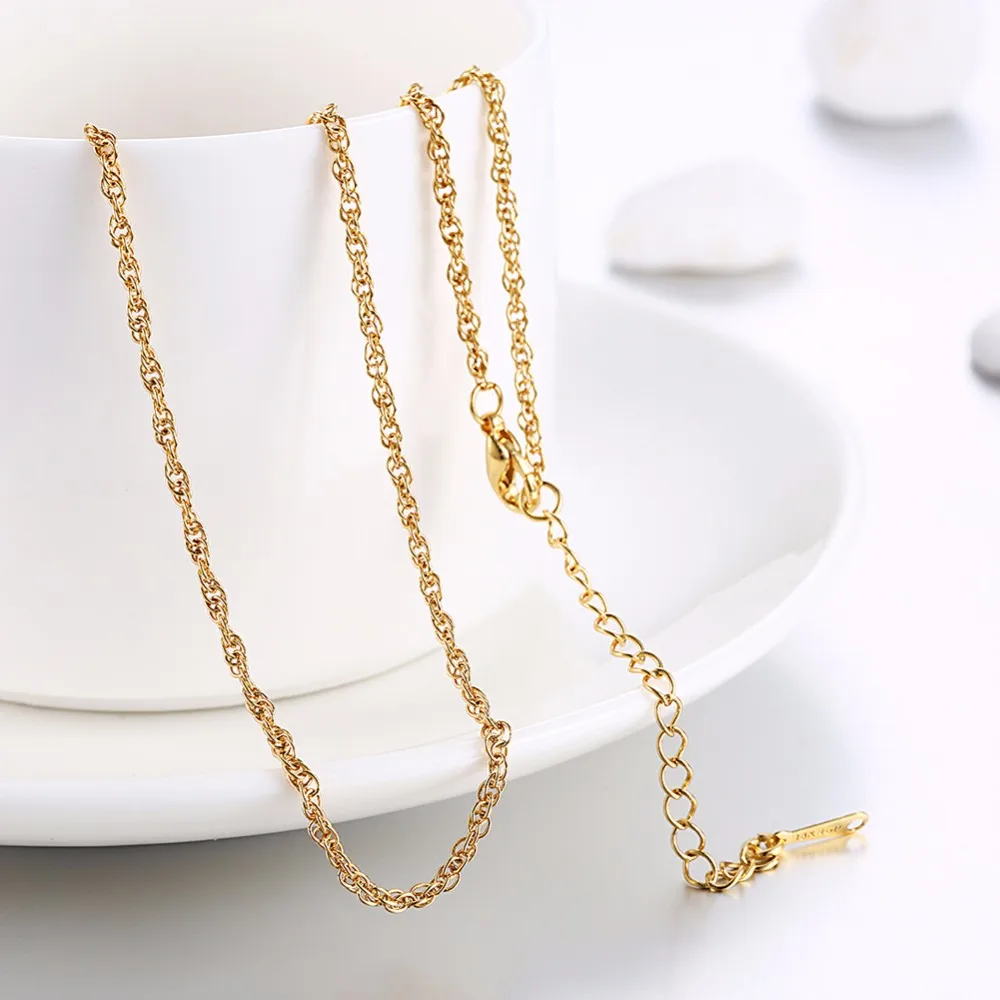 Buy 3PCS/LOT gold / rose gold color 2mm rope CHAIN