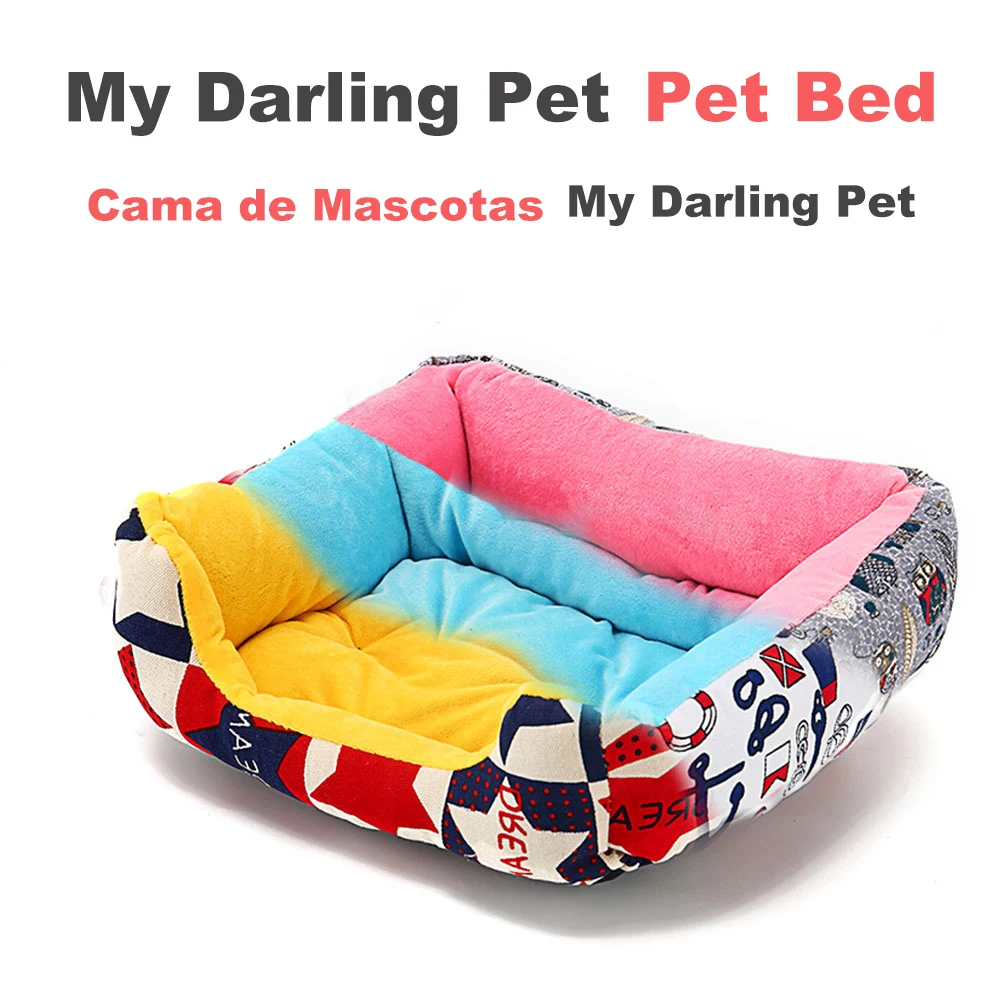 Кровать для домашних собак, мягкий материал, домик для собак, для домашних животных, кошек, дивана, коврики, хлопок, теплые кровати, водонепроницаемый, для кошек, щенков, подушка, прочные кровати, BD0005