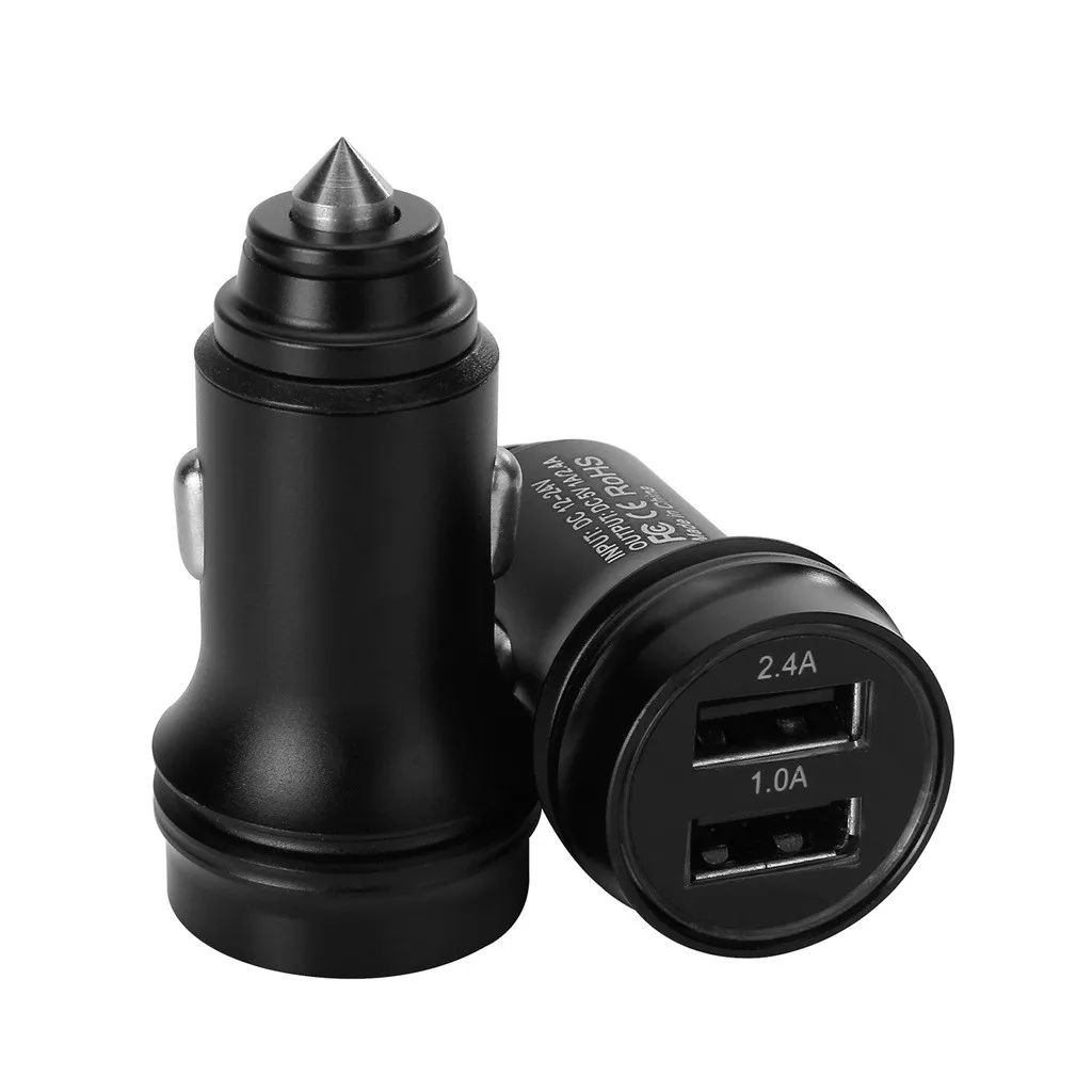 Автомобильное зарядное устройство 5 В/2.4A/1A Quick Charge двойной usb-адаптер напряжения для телефонов автомобильные аксессуары