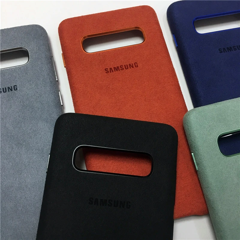 100% Original GENUINE Samsung S10 Case For Galaxy S10Plus S10 + S10E Alcantara Cover Leather Premium Full Protect Cover 5 color