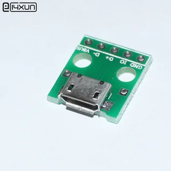

10pcs MICRO USB to DIP Adapter 5Pin Female Connector Type B 2.54mm Welded PCB Converter Pinboard