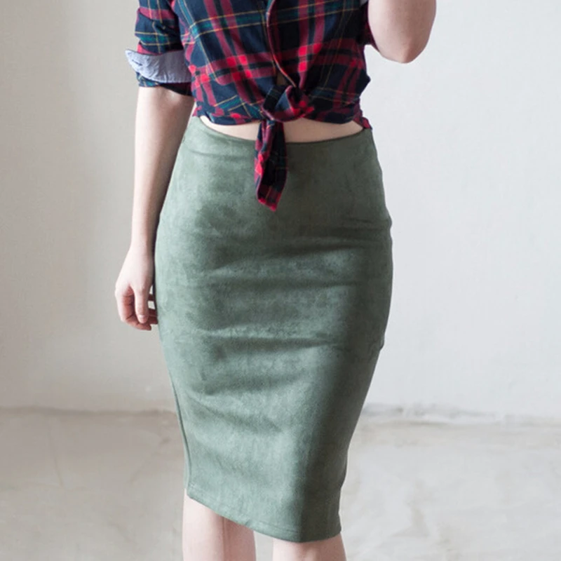 Hot-Sexy-2017-New-Autumn-Pure-Waist-Bag-Hip-Skirt-Imitation-Suede-Split-Slim-High-Quality (1)