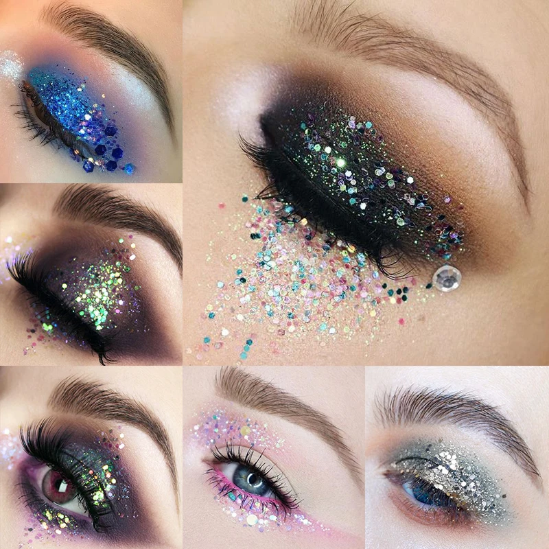 

Diamond Pearlescent Sequins Eyeshadow Palette Eyeshadow Powder Shimmer Professional Make Up Colorful Eye Shadow TSLM1