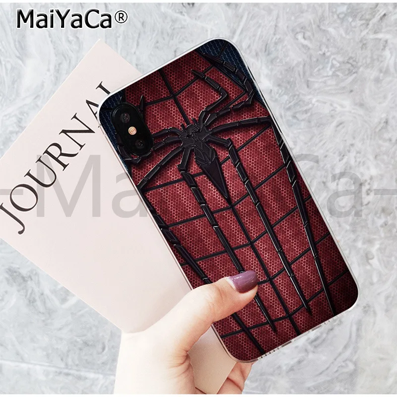 MaiYaCa Amazing Phone Case Marvel Superman Venom Shield Spiderman LOGO for iPhone 8 7 6 6S Plus X 5 5S SE 44S XS XR XS max