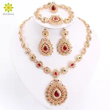 Свадебные комплекты ювелирных изделий высокого качества комплект ювелирных украшений золотистого цвета модное ожерелье серьги браслет набор для женщин комплект ювелирных изделий «Дубай»