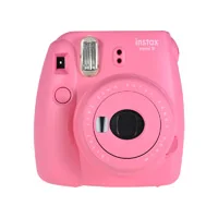 Новинка, 5 цветов, Fujifilm Instax Mini 9, фотокамера моментальной печати+ 14 в 1 комплект, чехол-сумка для видео, защитный фильтр+ альбом+ наклейка - Цвет: Pink