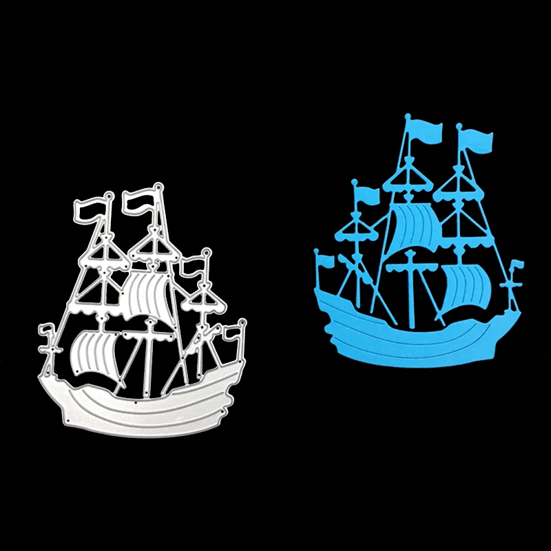 Julyarts Metallo Scrapbooking Fustelle Barca A Vela Nave A Vela Wykrojniki Scrapbooking Fustelle Legno Muore