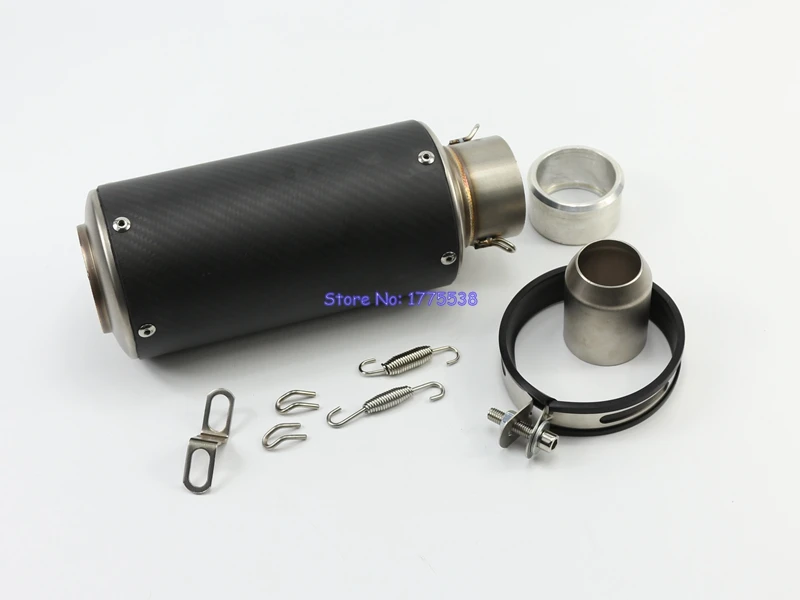 ID61mm(2.4") Motorcycle Carbon Fiber Exhaust Pipe Muffler Escape