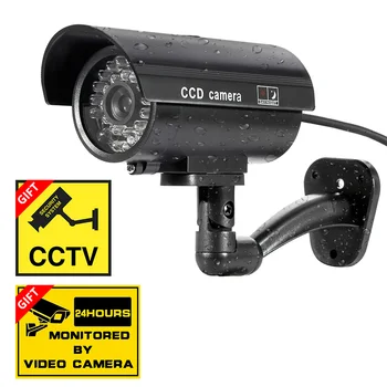 

Simulation Fake Surveillance Camera Model Simulation Camera Waterproof Simulation Camera With Flashing LED light for Home Safety