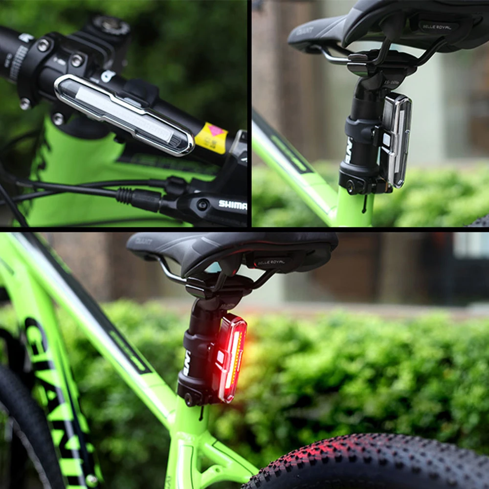 Best Bicycle Light Rechargeable Rear Light Bike Taillight Bicycle USB Led  Dual Color Temperture Waterproof Flashlight for Cycling #3 4