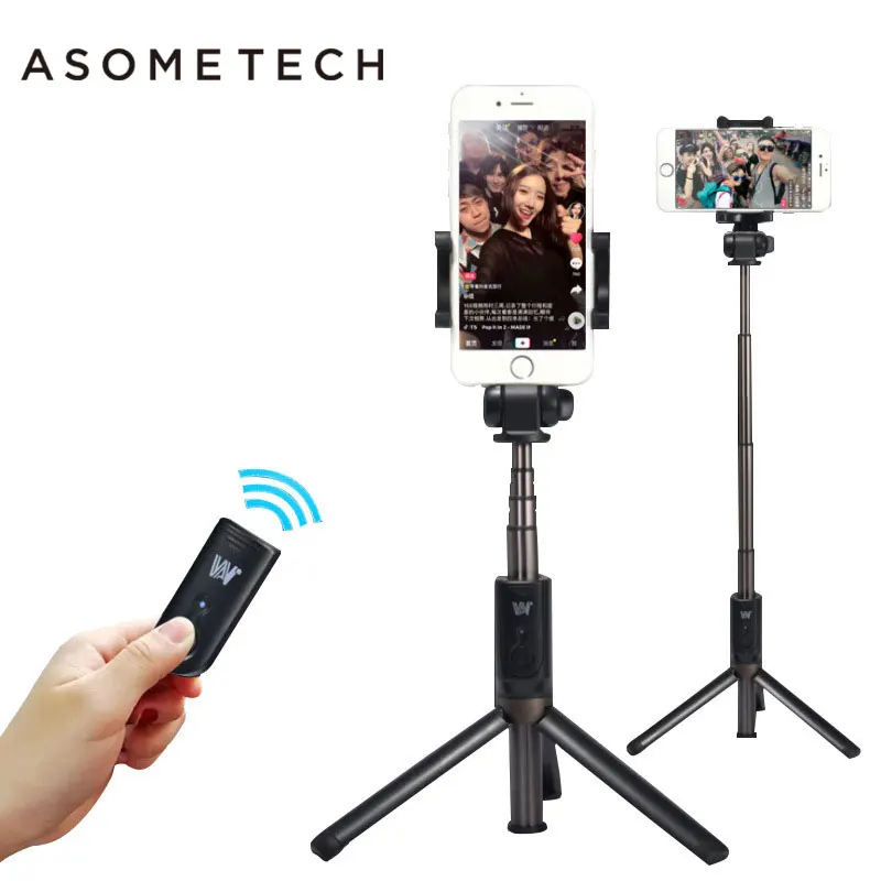

3 in 1 Handheld Mini Tripod Phone Selfie Stick Extendable Foldable Monopod Bluetooth Remote Control for iPhone 8 X 7 Plus Xiaomi