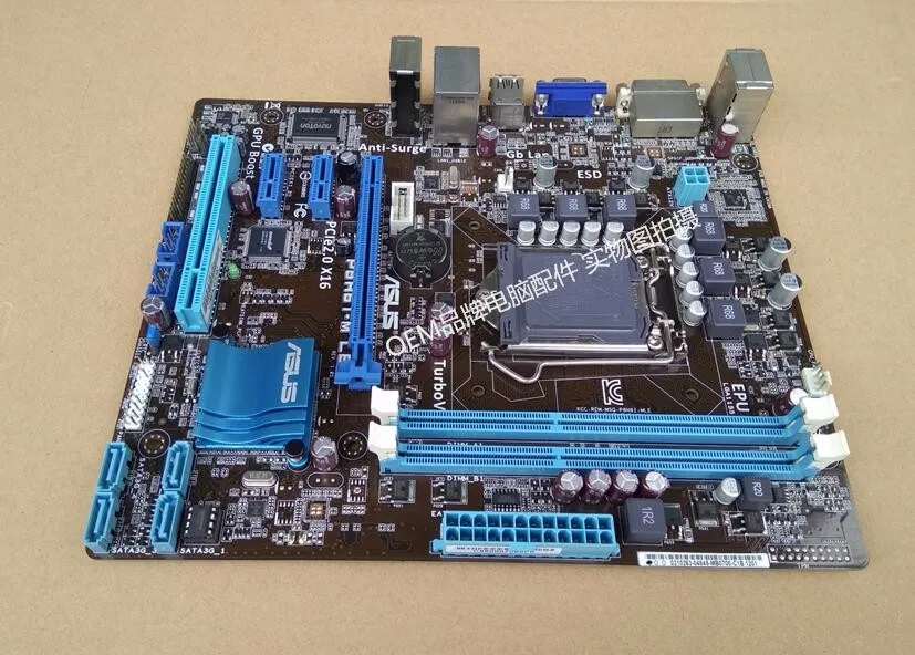 Оригинальная материнская плата для P8H61-M LE LGA 1155 DDR3 16GB для I3 I5 I7 32nm 16gb usb2.0 cpu h61 настольная материнская плата