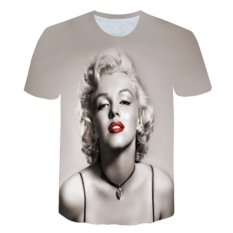 Крутая футболка с 3D принтом Мэрилин Монро, сексуальные женские и мужские футболки - Цвет: TX-416