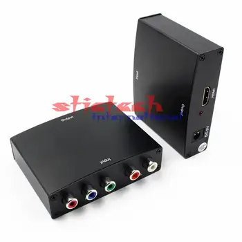 

by dhl or ems 20pcs 2016 1080P R/L Audio +Video RGB YPbPr to hdmi converter Adapter PYPbPr component conversor HD TV