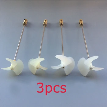 

3PCS DIY RC Boat Drive Shafting Propeller Assembly 2mm Stainless Steel Shafting+36/42mm Nylon CW CCW Paddle+Copper Coupling Kit
