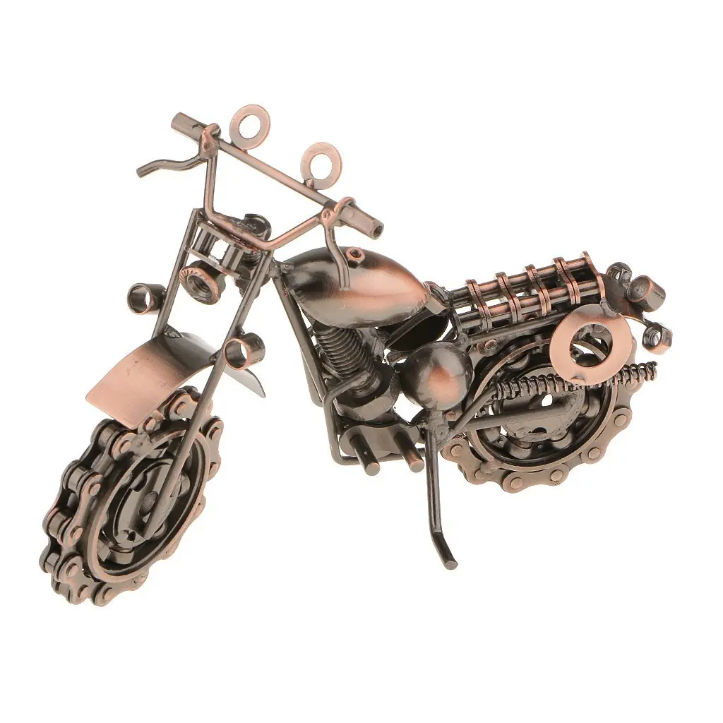 Goedkoop Vintage Metalen Model Craft Motorfiets Model Home Decor Ornament Gift Jongens Gaven Kinderen Speelgoed