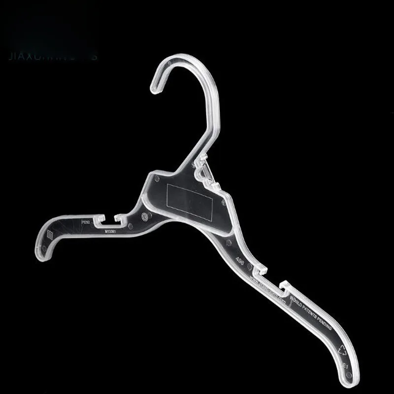 200 قطع 30*18 سنتيمتر البلاستيك واضحة الأطفال شماعات رفوف الاطفال طفل رضيع الملابس الغسيل تخزين الملابس خزانة ZA6464