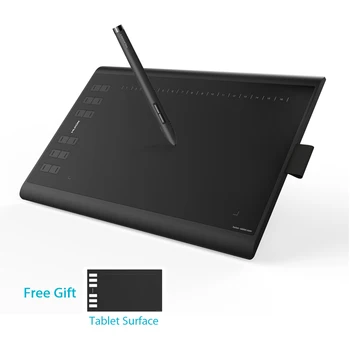 

HUION NEW 1060 Plus 10 x 6.25 Inches Graphics Drawing Tablet Digital Pen Tablet with 8192 Levels 8 GB SD Card and Free Film