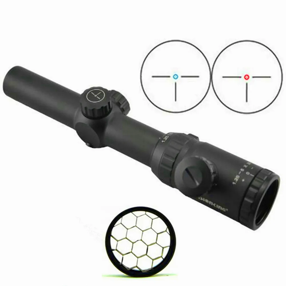 Visionking 1,25-5x26 прицелы Охота Long Range 30mm трубки трех-контактный ar15 Aim Оптический Прицел Снайпера область с сотовым. 223