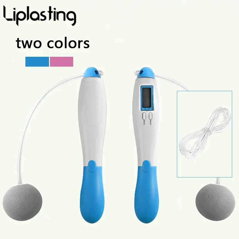 1 قطعة حريرة عداد رقمي لاسلكي تخطي حبل رياضة لياقة الجسم بناء الحبال القفز مع عداد رقمي ممارسة الأوزان