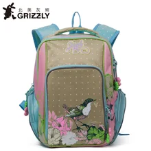 GRIZZLY/Новинка года; Детский рюкзак для России; милые школьные сумки ортопедические водонепроницаемые школьные сумки для девочек 1-4 класса