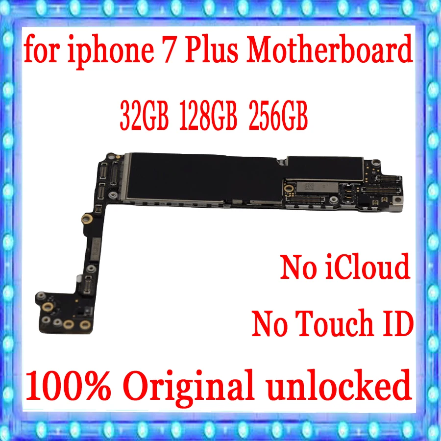 Оригинальная разблокированная материнская плата для iphone 7 Plus без Touch ID, материнская плата для iphone 7 Plus с полным чипом, 32 ГБ 128 ГБ 256 ГБ