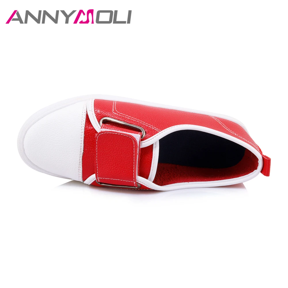 Casual 12 Printemps Creepers Annymoli Rouge Noir rouge L'école Chaussures Automne Les Noir Femmes blanc Grande Blanc Sur Taille Glissent Appartements XpaYq