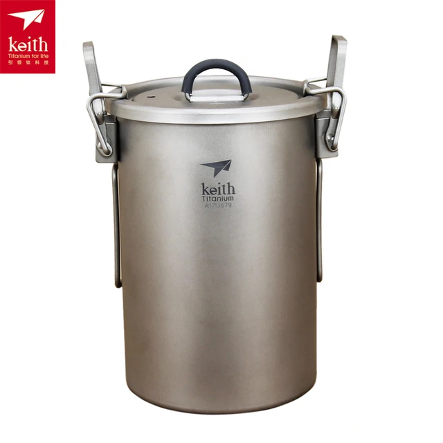 Keith 900ML Titanium Nonstick Rice Cooker Camping Pot 256g Ti6300in