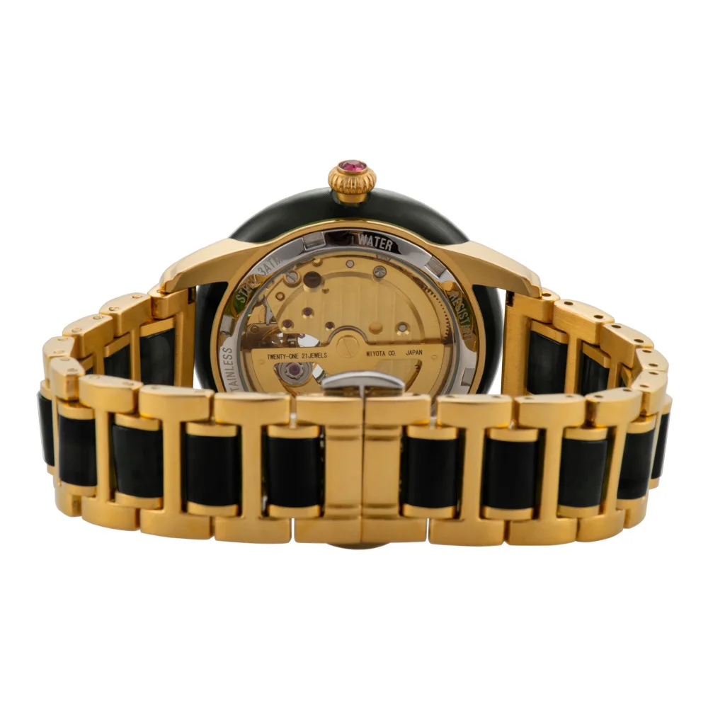 2019 Новое прибытие Топ Мода Hetian Watch часы полностью автоматический полый механический водонепроницаемый для китайский нефрит часы