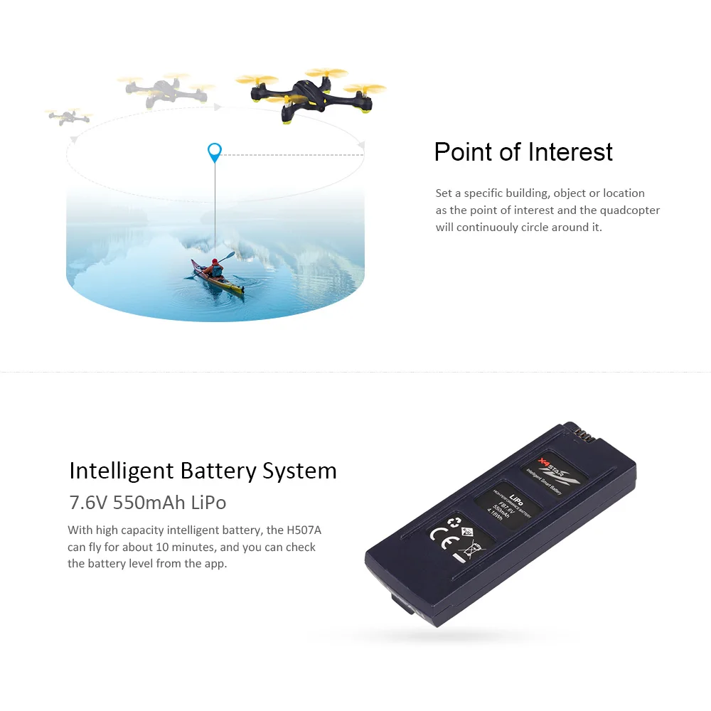 Hubsan X4 H507A Star Pro 720P Camera Drone Wifi FPV RC Quadcopter Follow Me Mode Way Point GPS One-Key Return RC Selfie Drone (12)