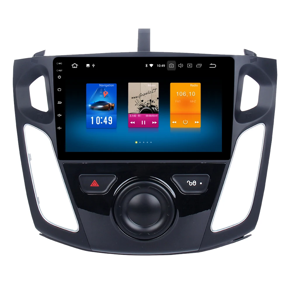 Top Android 9.0 Car Multimedia Player For Ford For Focus 3 2012 2013 2014 Autoradio Bluetooth Radio Stereo GPS Navigation Head Unit 1