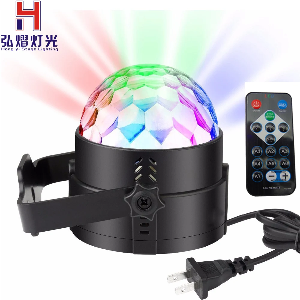 magic Crystal Ball Lamp 3w Laser Light Christmas Dance Party Lantern Projector Honest Led Rgb Mini Stage Light Ac85-265v 50-60hz eu/us