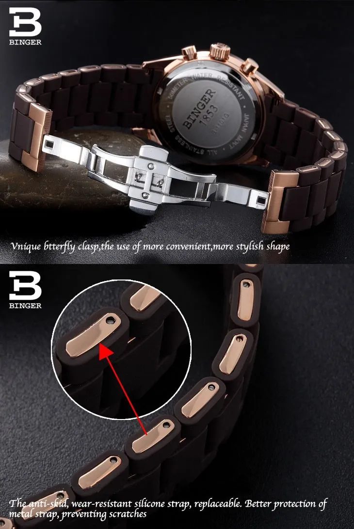 Free Shipping Wristwatches Men's Quartz Sport Utility Men Luxury Brand Automatic Chronograph Binger Military Watches Gift