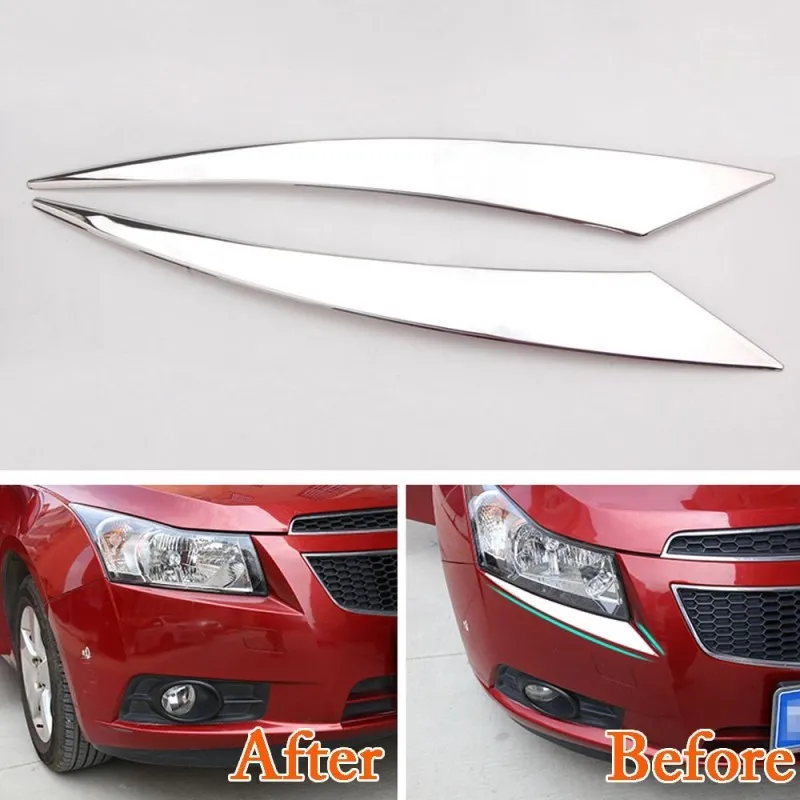 Для Chevrolet CRUZE 2009 2010 2011 2012 2013 накладка на фары хромированная накладка на голову наклейки на брови аксессуары для стайлинга автомобилей