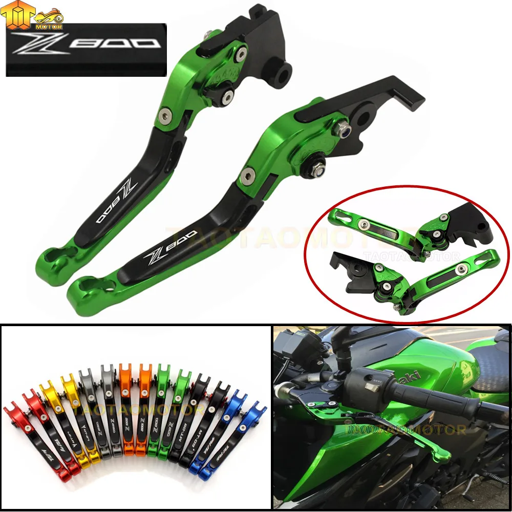 

Green Motorcycle Adjustable Foldable Extendable Motorbike Brakes Clutch CNC Levers For Kawasaki Z800 Z800E 2013- 2016 2017 2018
