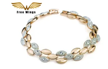 

Bracelet Fashion Shiny Double Color Wheat Bracelets Women Jewelry CB27