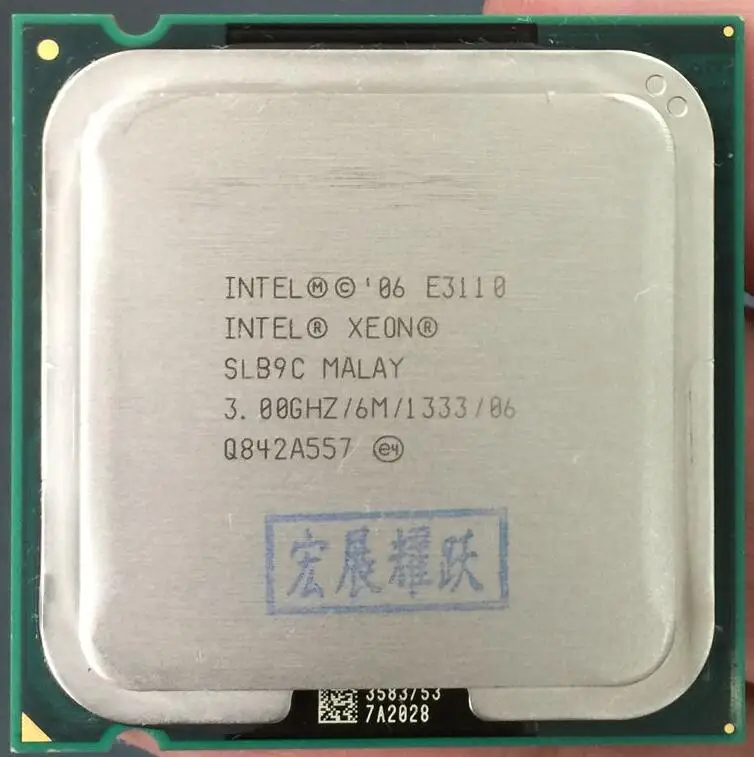 Пк компьютер для Intel Xeon E3110 SLB9C EO процессор (3,0 ГГц/6 м/1333 ГГц) разъем 775 Бесплатная доставка SLB9C EO