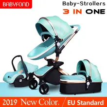 Babyfond Luxury Baby Stroller 3 in 1 Fashion Carriage EU Pram Folding baby pram no tax Free Shipping free gifts free ship free gifts original eu 2 in 1 baby stroller baby high landscape folding portable baby carriage for newborns stroller