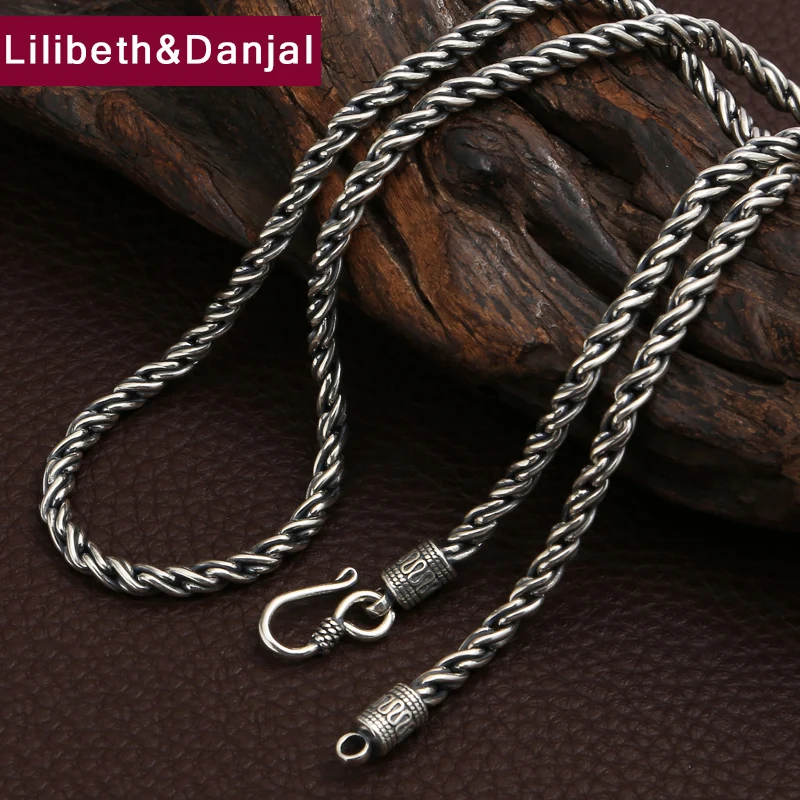 4mm Thick Necklace 100 925 Sterling Silver Jewelry Men Women 925 Sterling Silver Jewelry Men Women