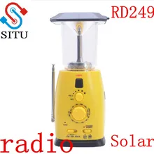 Vioslite кемпинговая лампа, ручная лампа, радио, многофункциональное портативное поколение энергии для аварийного освещения, на солнечной батарее, рельефный Тайфун