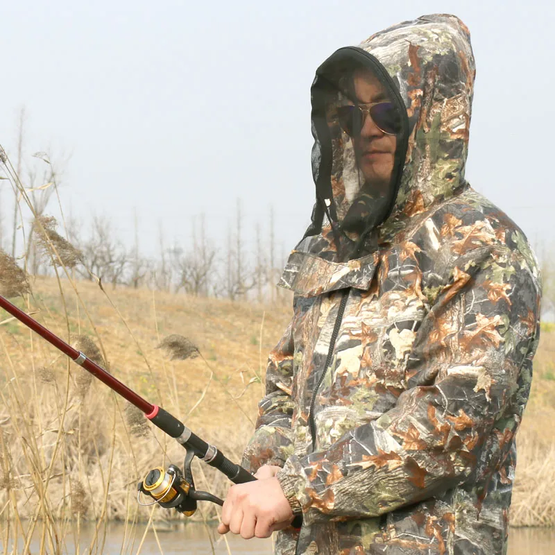 

New Cotton Anti-mosquito Breathable 3D Camo Bionic Leaf Jungle Woodland hunting Ghillie Suit Jacket for Summer& Autumn