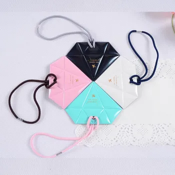 

Wholesale Pu diamond bead light leather luggage tag luggage tags creative custom
