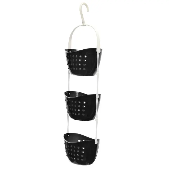 3 Tier Shower Caddy Bath Rack Kitchen Fruit Basket Plastic Hanging 3 Tier Shower Caddy Bath Rack Kitchen Fruit Basket Plastic Hanging Over Tidy Organiser