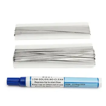 

20 M Tab Wire + 2M DIY Solar Bus Bar Wire Ribbon + 1Pcs 10ml Soldering Flux Pen